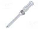 Contact; male; copper alloy; silver plated; 0.5mm2; Han® D; 10A HARTING