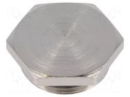 Protection cap; metal; Thread: M25; Spanner: 28mm; with seal HARTING