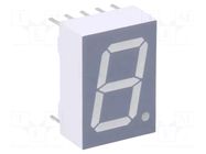Display: LED; 7-segment; 13mm; 0.51"; No.char: 1; green; 7÷14mcd VISHAY