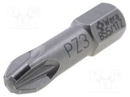Screwdriver bit; Pozidriv®; PZ3; Overall len: 25mm; TORSION WERA