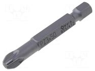 Screwdriver bit; Pozidriv®; PZ3; Overall len: 50mm; TORSION WERA