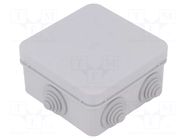 Enclosure: junction box; X: 85mm; Y: 85mm; Z: 42mm; wall mount; IP55 SPELSBERG