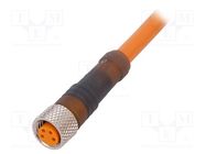 Connection lead; M8; PIN: 4; straight; 15m; plug; 60VAC; 4A; -25÷80°C LUMBERG AUTOMATION