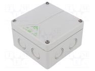 Enclosure: junction box; X: 110mm; Y: 110mm; Z: 67mm; polystyrene SPELSBERG