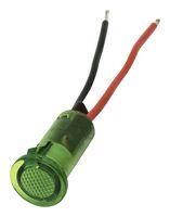 PANEL INDICATOR, GREEN, 12V, WIRE LEAD