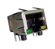 RJ45 CONN, R/A JACK, 8P8C, 1PORT, TH