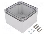 Enclosure: multipurpose; X: 122mm; Y: 124mm; Z: 85mm; TG ABS; ABS SPELSBERG
