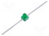 LED; 1.65mm; green; axial; 1÷7mcd; 90°; Front: convex; 2.1÷2.7V; THT BROADCOM (AVAGO)