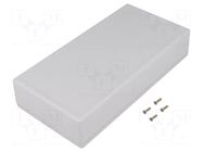Enclosure: multipurpose; X: 110mm; Y: 220mm; Z: 44mm; 1599; ABS; grey HAMMOND
