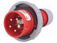 Connector: AC supply 3-phase; plug; male; 16A; 400VAC; Shark; IP67 PCE