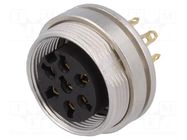 Connector: M16; socket; female; PIN: 7; 5A; 250V; soldering; IP40 LUMBERG