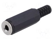 Connector: Jack 3,5mm; plug; female; mono,with strain relief NINIGI