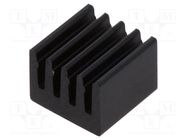 Heatsink: extruded; black; L: 8mm; W: 8mm; H: 6mm; 74K/W; aluminium FISCHER ELEKTRONIK