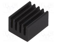 Heatsink: extruded; black; L: 10mm; W: 8mm; H: 6mm; 71K/W; aluminium FISCHER ELEKTRONIK