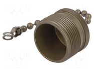 Protection cover; external thread,threaded joint; olive; 97 AMPHENOL