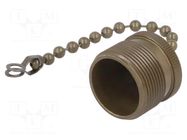 Protection cover; external thread,threaded joint; olive; 97 AMPHENOL
