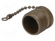 Protection cover; external thread,threaded joint; olive; 97 AMPHENOL