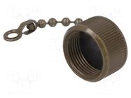 Protection cover; internal thread,threaded joint; olive; 97 AMPHENOL