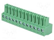 Connector: pluggable terminal block; plug; female; 7A; 250V; green DEGSON ELECTRONICS