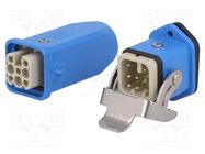 Connector: HDC; male + female; plug + socket,complete set; PIN: 8 HARTING