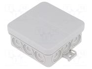 Enclosure: junction box; X: 85mm; Y: 85mm; Z: 37mm; polypropylene PP SPELSBERG