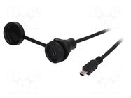 Cable; USB 2.0,with protective cap; 0.5m; IP67 ENCITECH