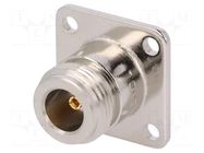 Connector: N; socket; female; straight; 50Ω; soldering; gold-plated AMPHENOL RF