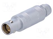 Connector: circular; 1S; plug; male/female; PIN: 4,4(2+2); 10A; IP50 LEMO