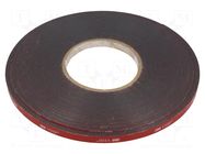 Tape: fixing; W: 9mm; L: 33m; Thk: 0.6mm; acrylic; 93°C,max.149°C 3M