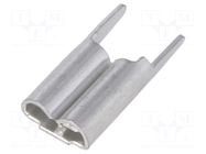 Terminal: flat; 4.8mm; 0.5mm; female; THT; brass; tinned; Pitch: 5mm VOGT