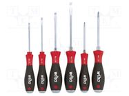 Kit: screwdrivers; for impact; Phillips,slot; SoftFinish®; 6pcs. WIHA