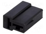 Terminals cover; female; ways: 2; black; FASTIN-FASTON TE Connectivity