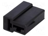 Terminals cover; female; ways: 2; black; FASTIN-FASTON TE Connectivity