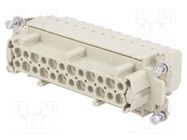 Connector: HDC; contact insert; female; Han® ESS; PIN: 24; 24+PE HARTING