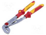 Pliers; insulated,adjustable; 0-50 mm nuts,pipes Ø 2"; steel WIHA