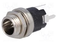 Connector: DC supply; socket; male; 5.5/2.1mm; 5.5mm; 2.1mm; THT SWITCHCRAFT