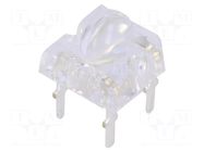 LED Super Flux; white cold; oval; 7.62x7.62mm; 12000÷14400mcd OPTOSUPPLY