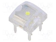 LED Super Flux; 7.62x7.62mm; white cold; 1870÷2400mcd; 30°; 30mA OPTOSUPPLY