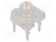 LED Super Flux; 7.62x7.62mm; white warm; 1560÷2180mcd; 120°; 30mA OPTOSUPPLY