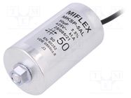 Capacitor: motors, run; 50uF; 425VAC; Ø60x105mm; -25÷85°C; ±5% MIFLEX