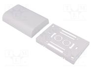 Enclosure: wall mounting; X: 80mm; Y: 120mm; Z: 35mm; ABS; white ITALTRONIC
