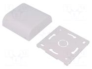 Enclosure: wall mounting; X: 80mm; Y: 80mm; Z: 25mm; ABS; white ITALTRONIC