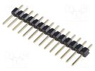 Pin header; pin strips; male; PIN: 14; straight; 2.54mm; THT; 1x14 CONNFLY