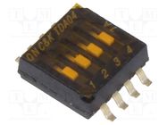 Switch: DIP-SWITCH; Poles number: 4; OFF-ON; 0.025A/24VDC; Pos: 2 C&K