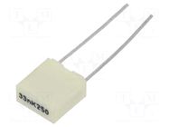 Capacitor: polyester; 33nF; 160VAC; 250VDC; 5mm; ±10%; R82; THT; tape KEMET