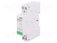 Contactor: 2-pole installation; 20A; 24VAC,24VDC; NO x2; IKD ISKRA
