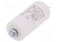 Capacitor: polypropylene; motors, run; 16uF; 420VAC; Ø40x73.5mm KEMET