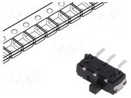 Switch: slide; Pos: 2; SPDT; 0.3A/6VDC; ON-ON; THT; JS; Pitch: 2.5mm C&K