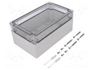 Enclosure: multipurpose; X: 122mm; Y: 202mm; Z: 90mm; TG ABS; ABS SPELSBERG