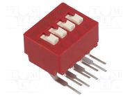 Switch: DIP-SWITCH; Poles number: 4; OFF-ON; 0.025A/25VDC; Pos: 2 C&K